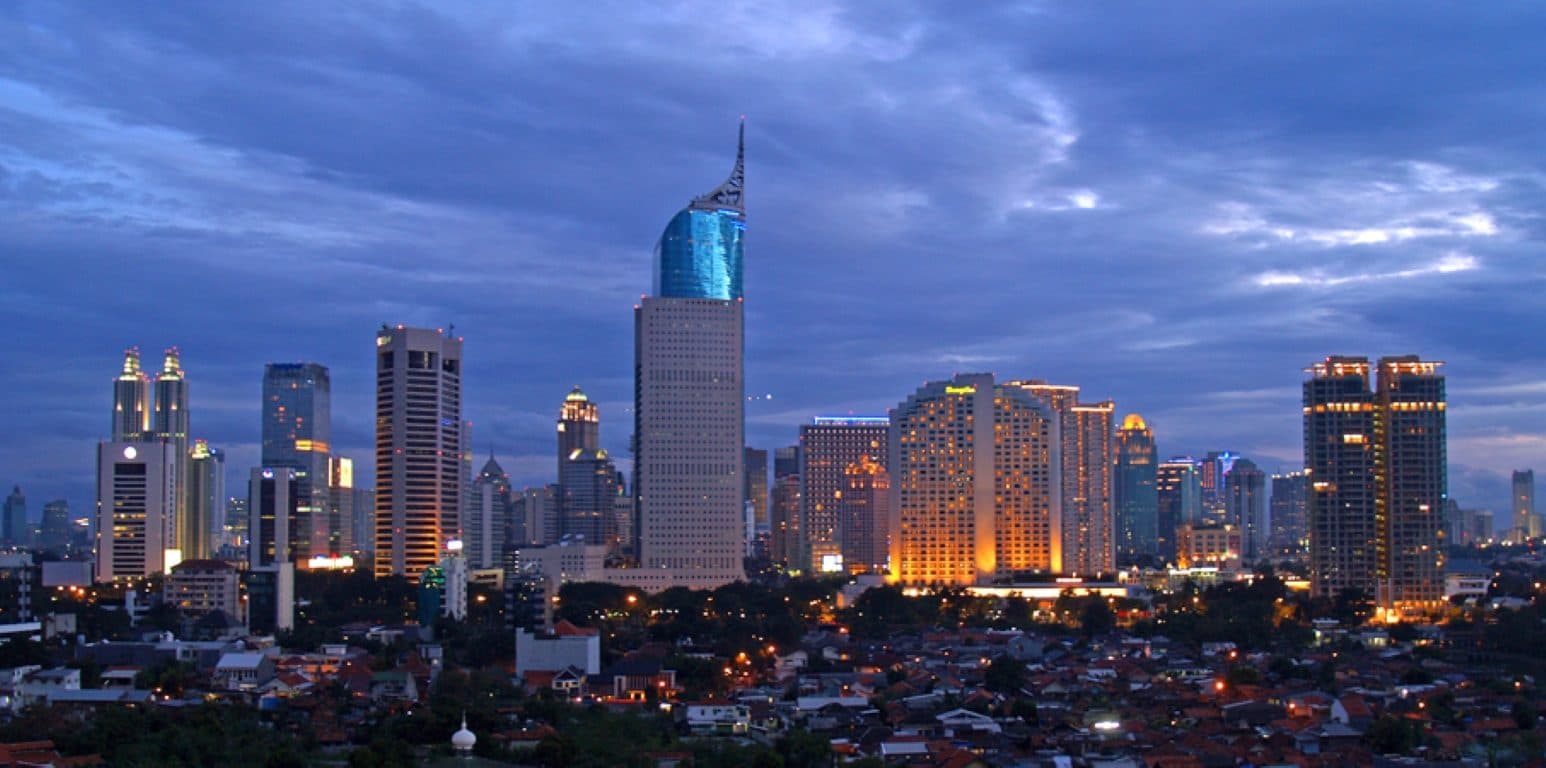 Jakarta skyline at night